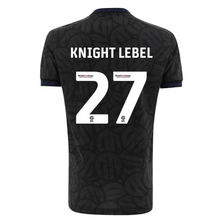 Enfant Maillot Jamie Knight-Lebel #27 Noir Tenues Extérieur 2023/24 T-Shirt Suisse