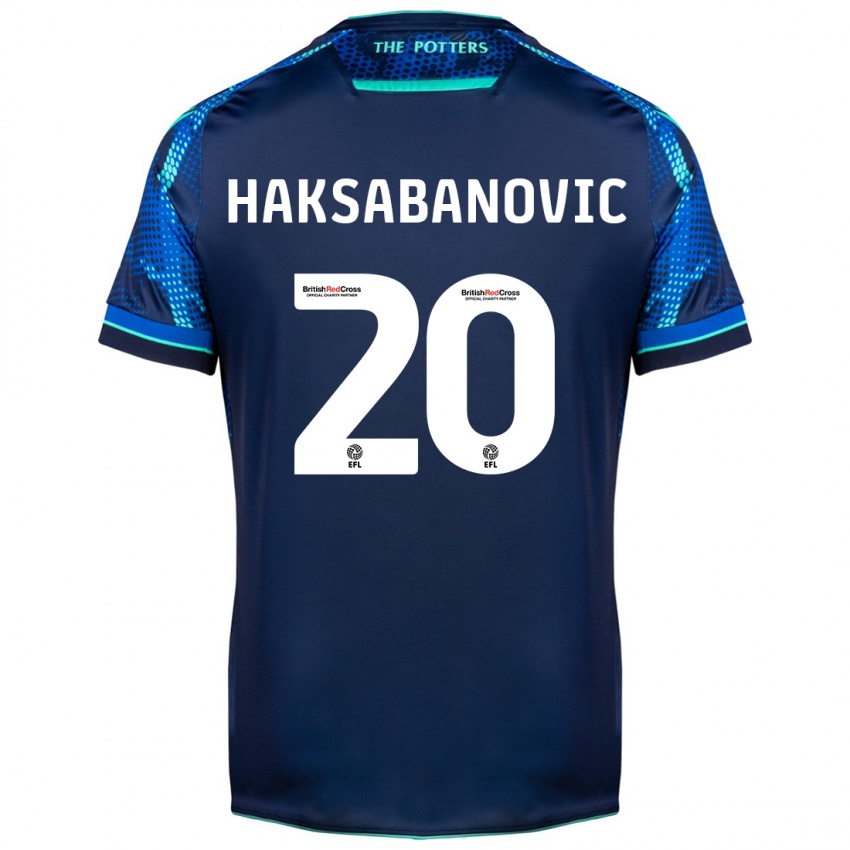 Kinder Sead Hakšabanović #20 Marine Auswärtstrikot Trikot 2023/24 T-Shirt Schweiz