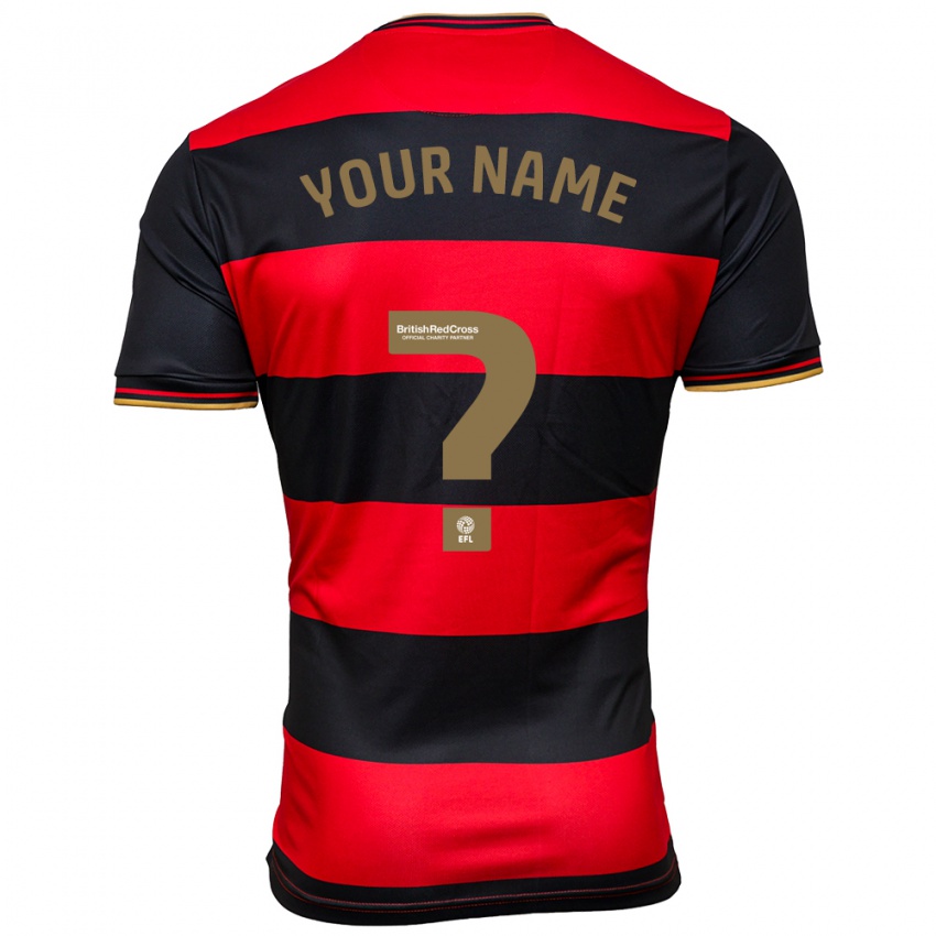 Enfant Maillot Votre Nom #0 Noir Rouge Tenues Extérieur 2023/24 T-Shirt Suisse