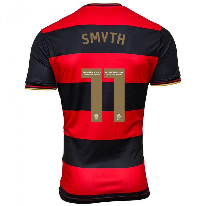 Enfant Maillot Paul Smyth #11 Noir Rouge Tenues Extérieur 2023/24 T-Shirt Suisse