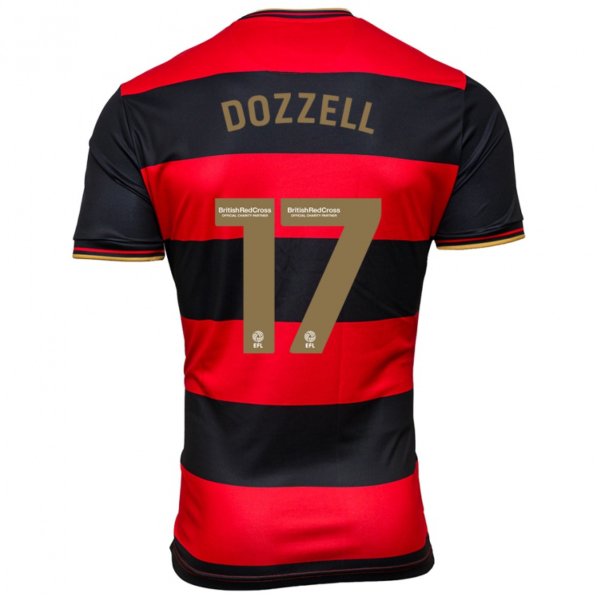 Enfant Maillot Andre Dozzell #17 Noir Rouge Tenues Extérieur 2023/24 T-Shirt Suisse