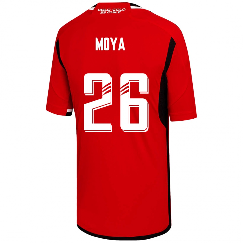 Kinder Matías Moya #26 Rot Auswärtstrikot Trikot 2023/24 T-Shirt Schweiz