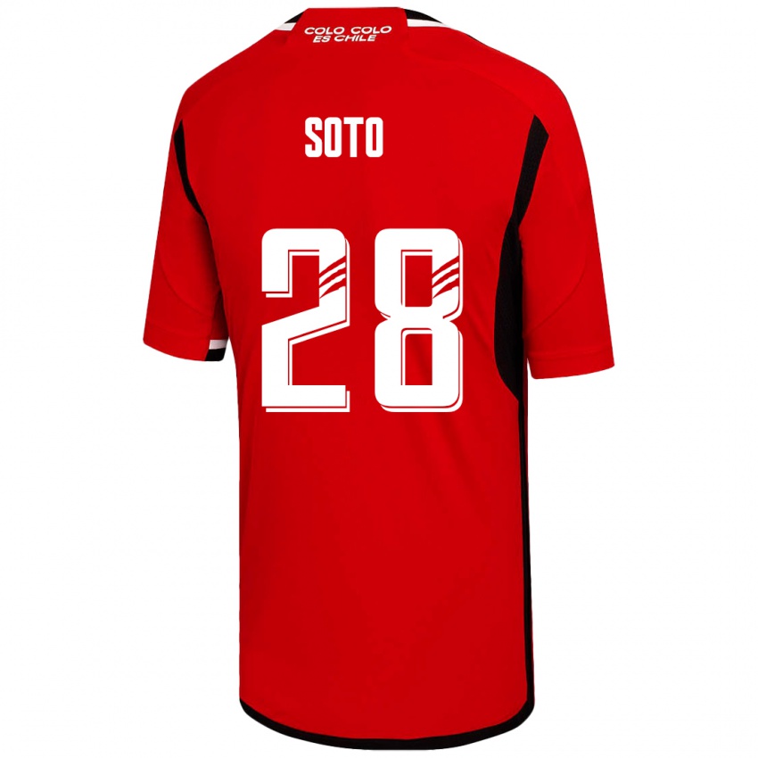 Enfant Maillot Lucas Soto #28 Rouge Tenues Extérieur 2023/24 T-Shirt Suisse