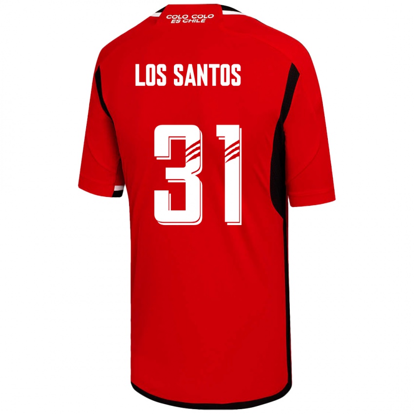 Enfant Maillot Matías De Los Santos #31 Rouge Tenues Extérieur 2023/24 T-Shirt Suisse
