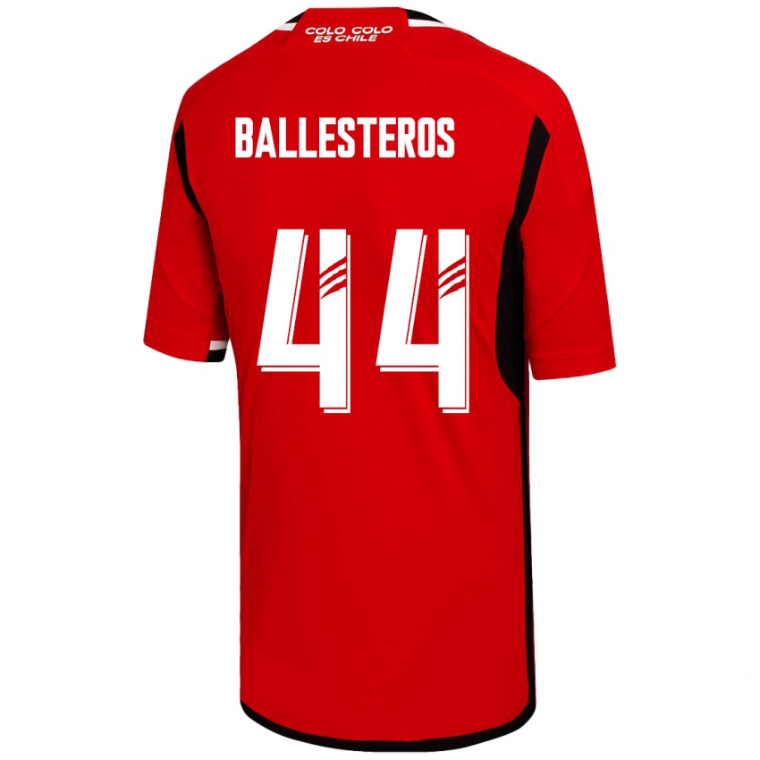 Enfant Maillot Martín Ballesteros #44 Rouge Tenues Extérieur 2023/24 T-Shirt Suisse