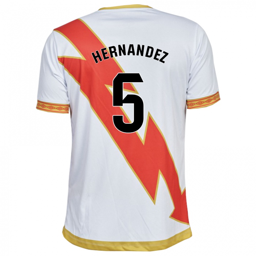 Homme Maillot Aridane Hernández #5 Blanc Tenues Domicile 2023/24 T-Shirt Suisse