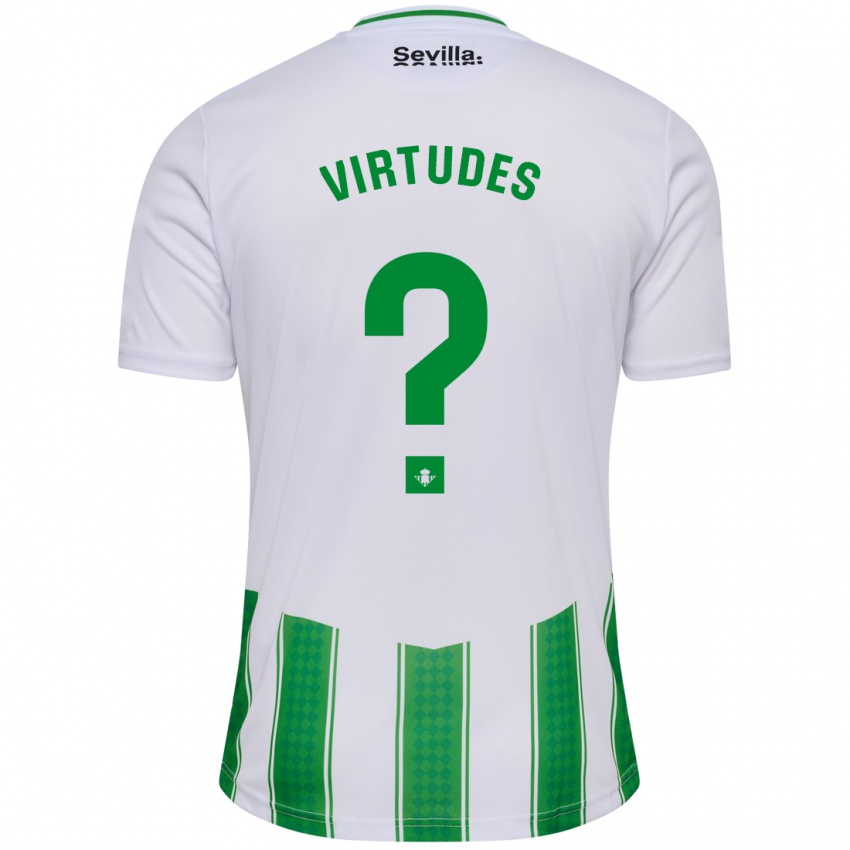 Homme Maillot Adrián Virtudes #0 Blanc Tenues Domicile 2023/24 T-Shirt Suisse