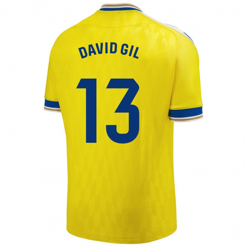 Homme Maillot David Gil #13 Jaune Tenues Domicile 2023/24 T-Shirt Suisse