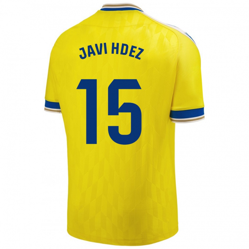 Homme Maillot Javi Hernández #15 Jaune Tenues Domicile 2023/24 T-Shirt Suisse