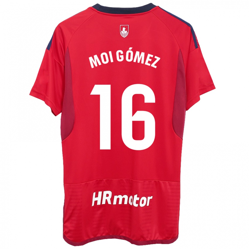 Homme Maillot Moi Gomez #16 Rouge Tenues Domicile 2023/24 T-Shirt Suisse