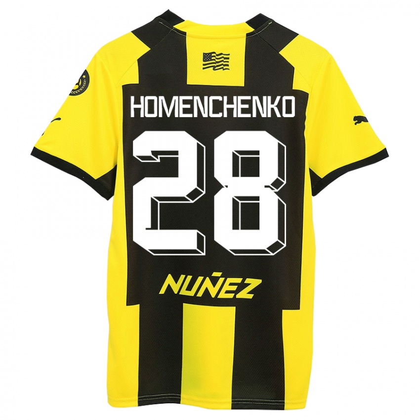 Herren Santiago Homenchenko #28 Gelb Schwarz Heimtrikot Trikot 2023/24 T-Shirt Schweiz
