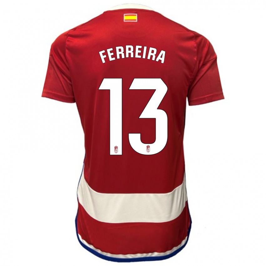 Homme Maillot Andre Ferreira #13 Rouge Tenues Domicile 2023/24 T-Shirt Suisse