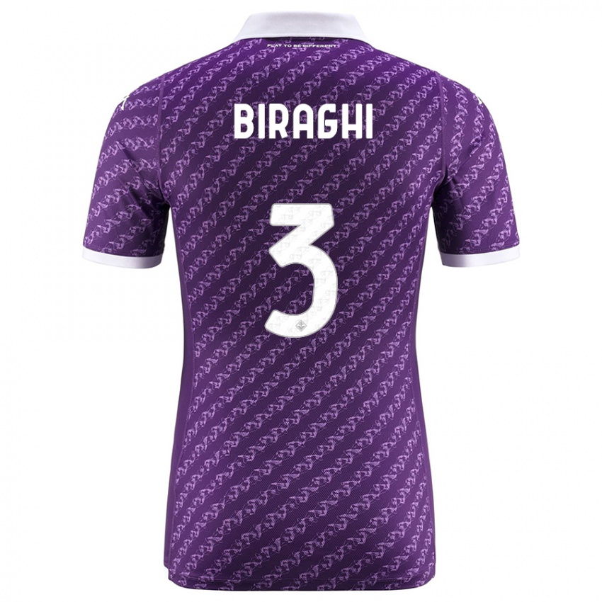 Homme Maillot Cristiano Biraghi #3 Violet Tenues Domicile 2023/24 T-Shirt Suisse