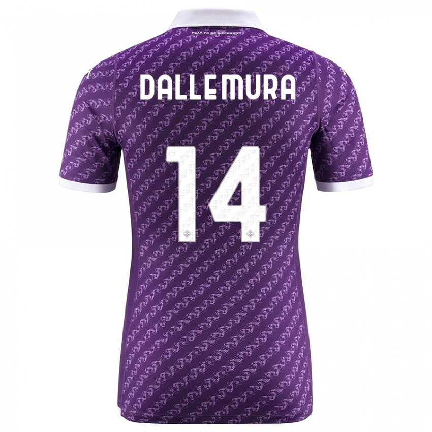Homme Maillot Christian Dalle Mura #14 Violet Tenues Domicile 2023/24 T-Shirt Suisse