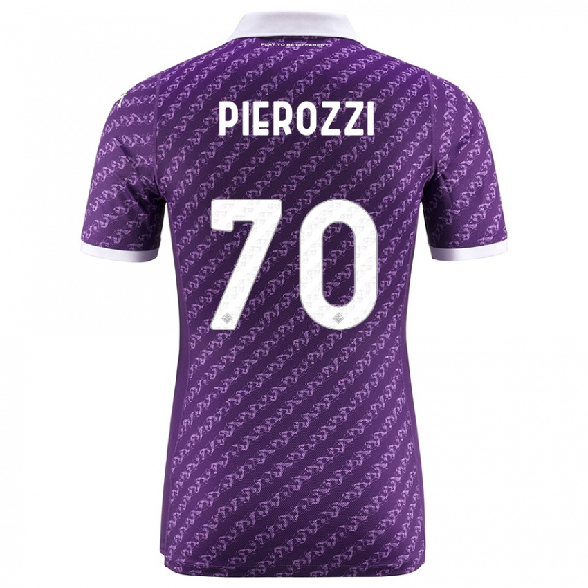 Homme Maillot Niccolo Pierozzi #70 Violet Tenues Domicile 2023/24 T-Shirt Suisse