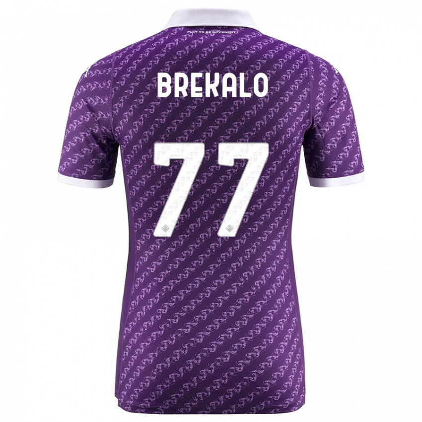 Homme Maillot Josip Brekalo #77 Violet Tenues Domicile 2023/24 T-Shirt Suisse