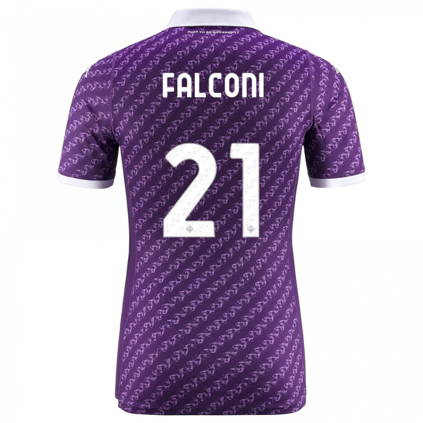 Homme Maillot Niccolo Falconi #21 Violet Tenues Domicile 2023/24 T-Shirt Suisse