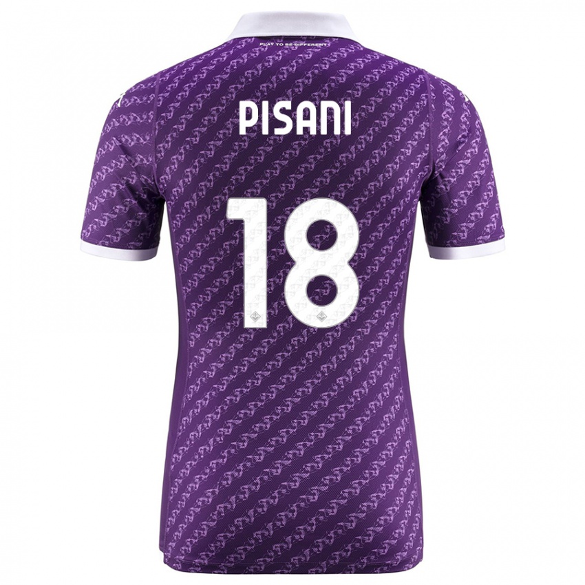 Homme Maillot Diego Pisani #18 Violet Tenues Domicile 2023/24 T-Shirt Suisse