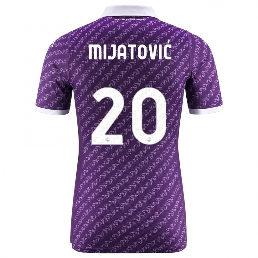 Herren Milica Mijatović #20 Violett Heimtrikot Trikot 2023/24 T-Shirt Schweiz