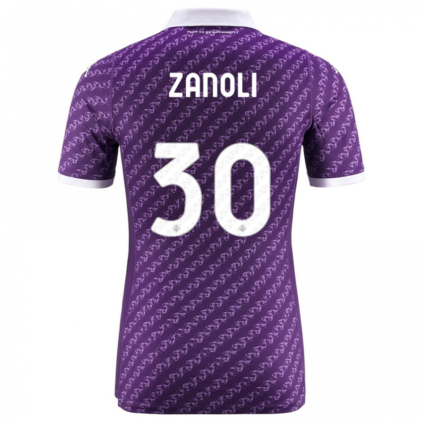 Homme Maillot Martina Zanoli #30 Violet Tenues Domicile 2023/24 T-Shirt Suisse