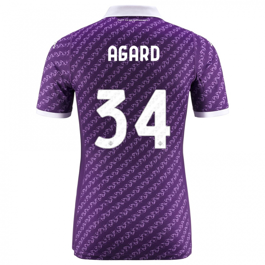 Herren Laura Agard #34 Violett Heimtrikot Trikot 2023/24 T-Shirt Schweiz