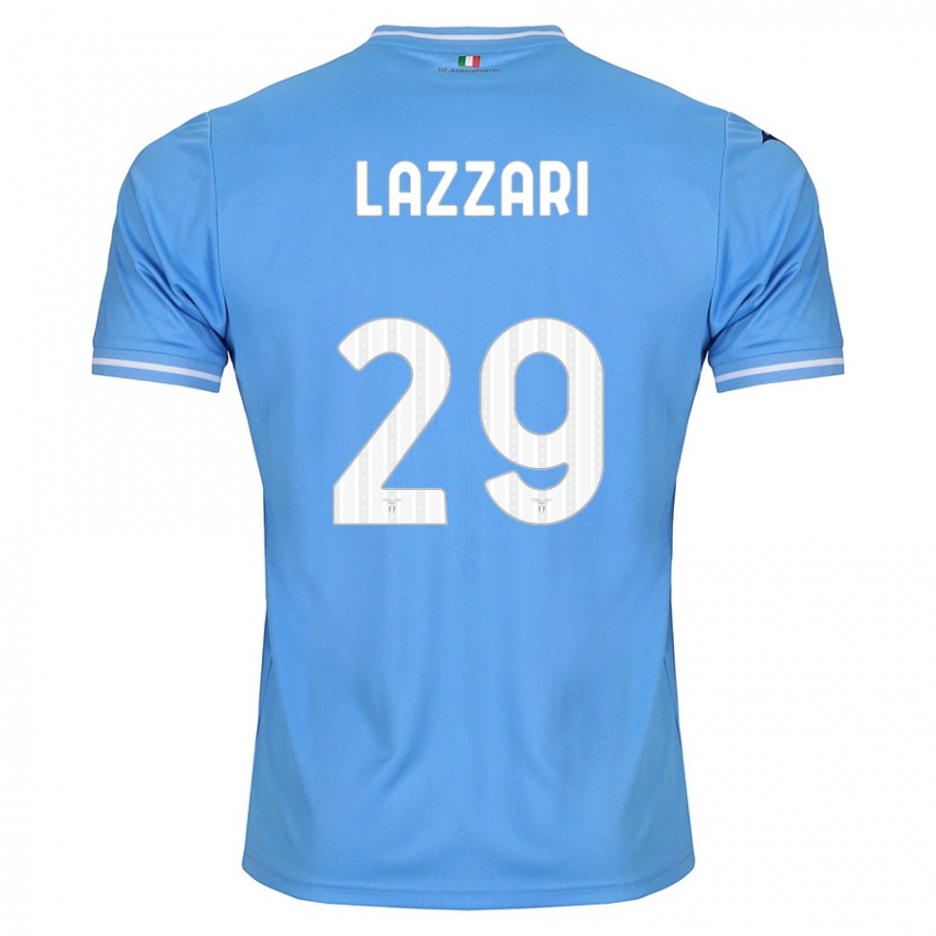 Homme Maillot Manuel Lazzari #29 Bleu Tenues Domicile 2023/24 T-Shirt Suisse