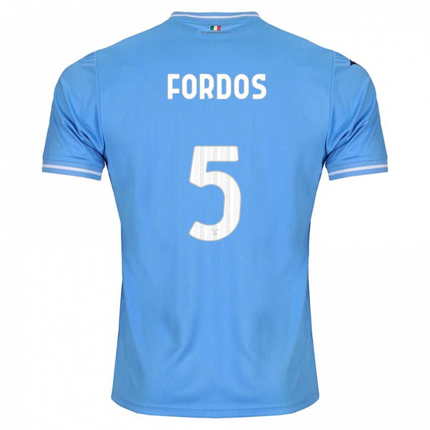 Homme Maillot Beatrix Fordos #5 Bleu Tenues Domicile 2023/24 T-Shirt Suisse