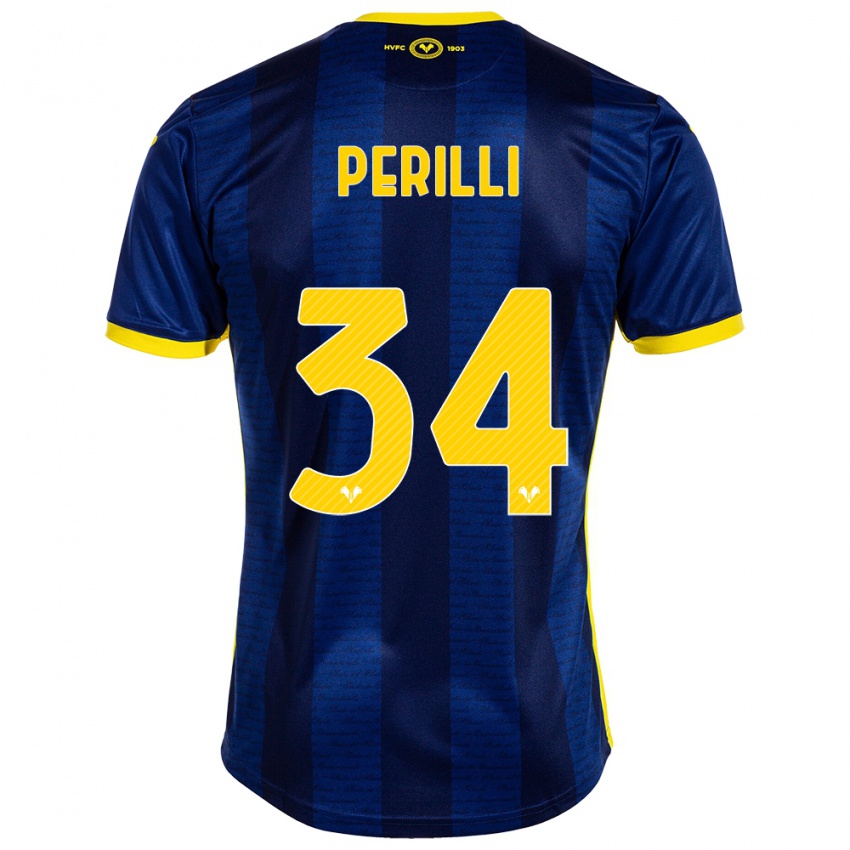 Homme Maillot Simone Perilli #34 Marin Tenues Domicile 2023/24 T-Shirt Suisse