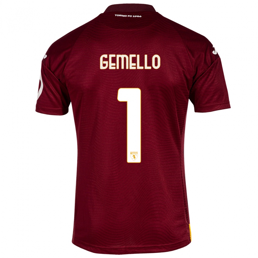 Homme Maillot Luca Gemello #1 Rouge Foncé Tenues Domicile 2023/24 T-Shirt Suisse