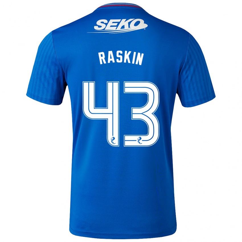 Homme Maillot Nicolas Raskin #43 Bleu Tenues Domicile 2023/24 T-Shirt Suisse