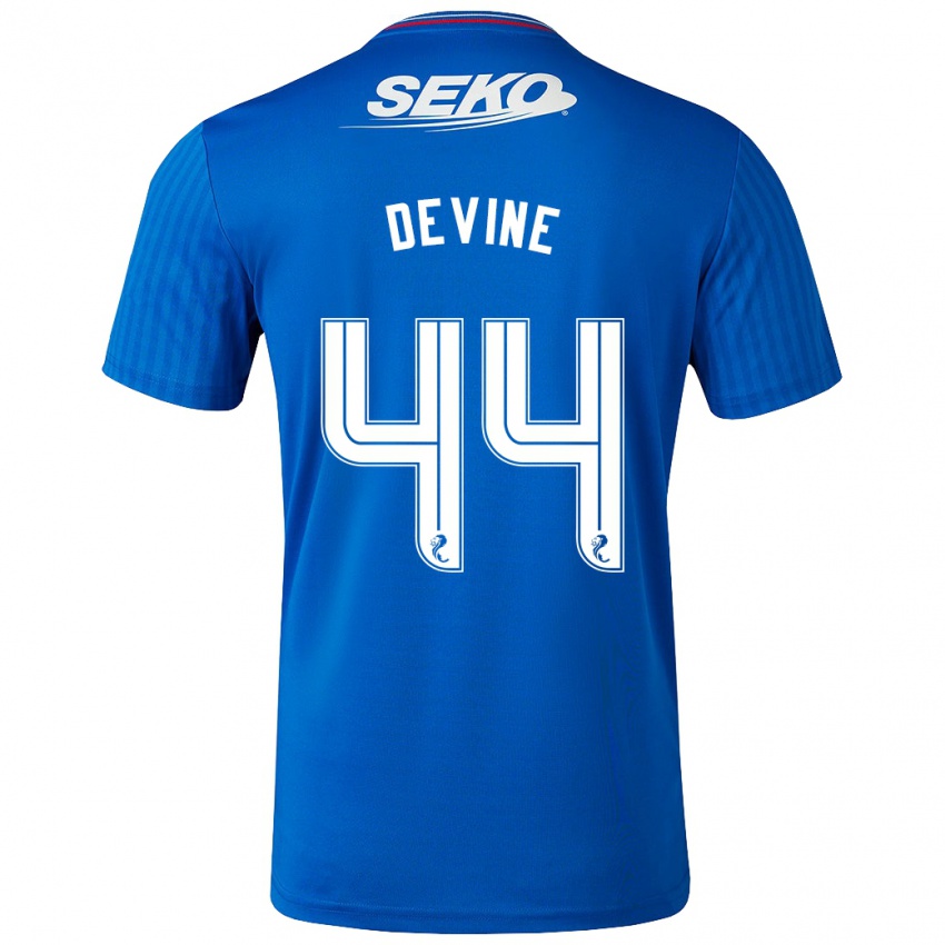 Homme Maillot Adam Devine #44 Bleu Tenues Domicile 2023/24 T-Shirt Suisse