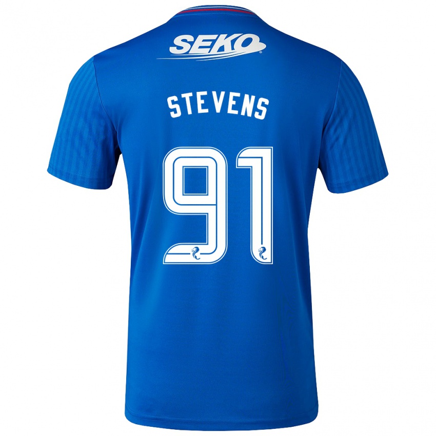 Homme Maillot Archie Stevens #91 Bleu Tenues Domicile 2023/24 T-Shirt Suisse