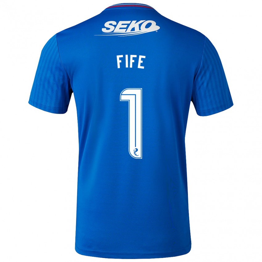 Herren Jenna Fife #1 Blau Heimtrikot Trikot 2023/24 T-Shirt Schweiz