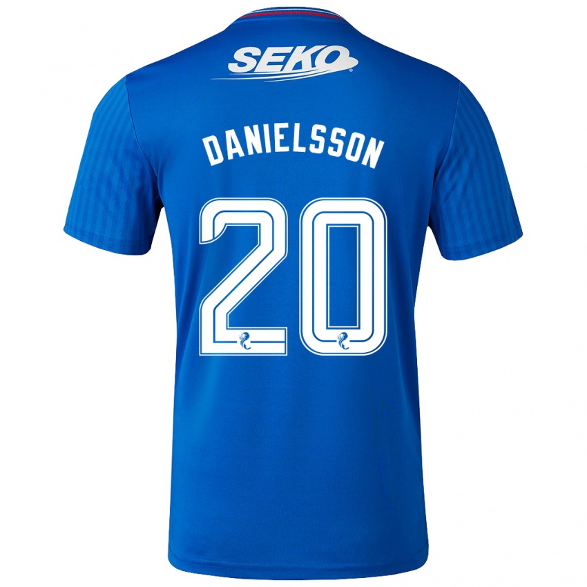 Homme Maillot Jenny Julia Danielsson #20 Bleu Tenues Domicile 2023/24 T-Shirt Suisse