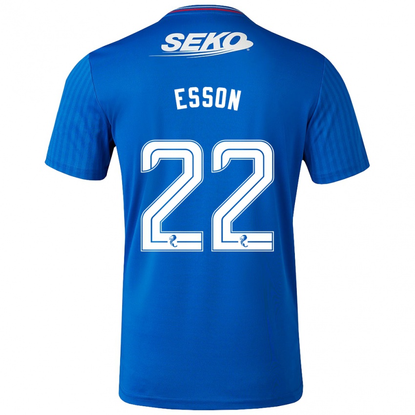 Homme Maillot Victoria Esson #22 Bleu Tenues Domicile 2023/24 T-Shirt Suisse