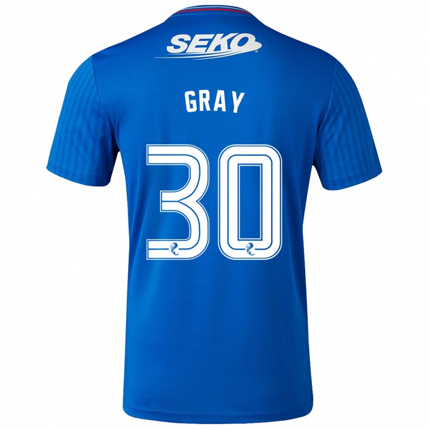 Herren Georgia Gray #30 Blau Heimtrikot Trikot 2023/24 T-Shirt Schweiz