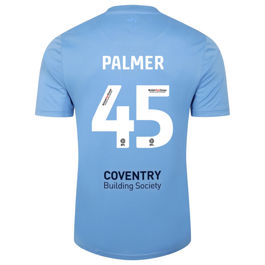 Homme Maillot Kasey Palmer #45 Bleu Ciel Tenues Domicile 2023/24 T-Shirt Suisse