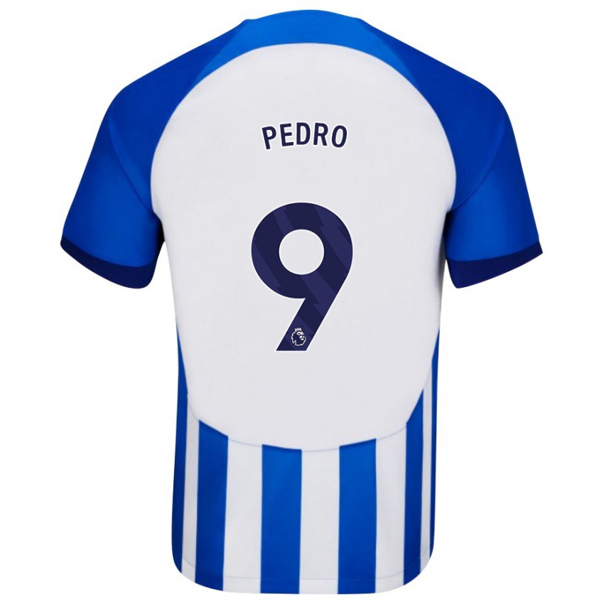 Homme Maillot João Pedro #9 Bleu Tenues Domicile 2023/24 T-Shirt Suisse