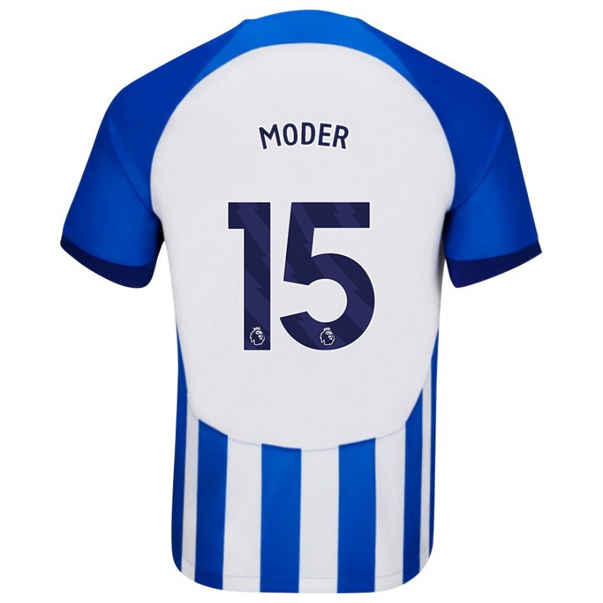 Homme Maillot Jakub Moder #15 Bleu Tenues Domicile 2023/24 T-Shirt Suisse