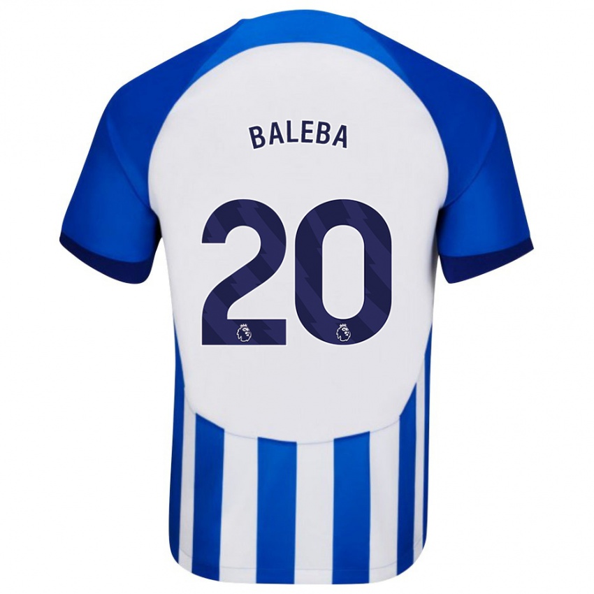 Homme Maillot Carlos Baleba #20 Bleu Tenues Domicile 2023/24 T-Shirt Suisse