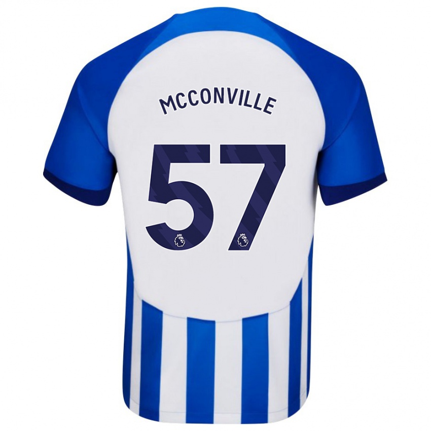 Homme Maillot Ruairi Mcconville #57 Bleu Tenues Domicile 2023/24 T-Shirt Suisse