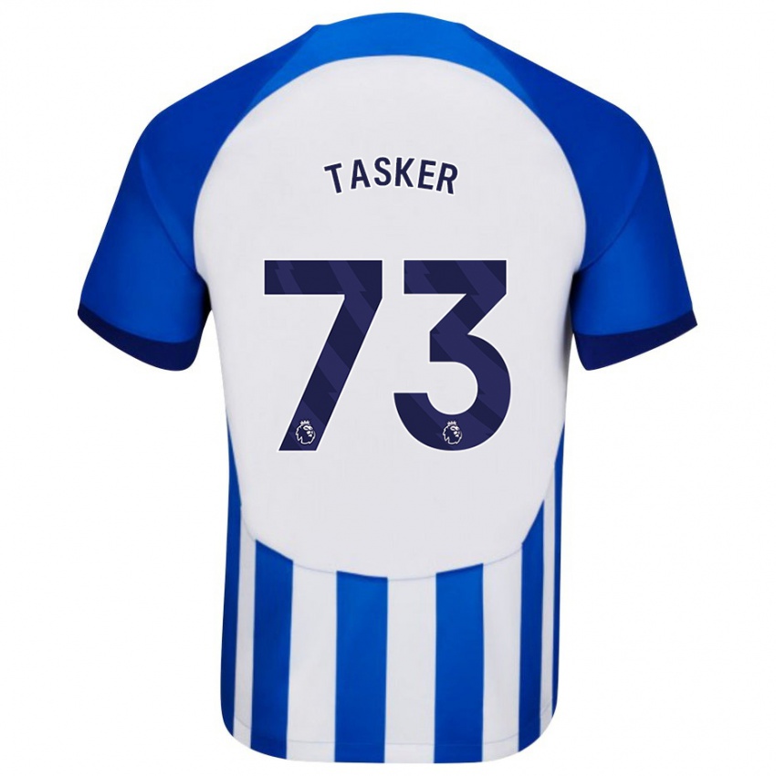 Homme Maillot Charlie Tasker #73 Bleu Tenues Domicile 2023/24 T-Shirt Suisse