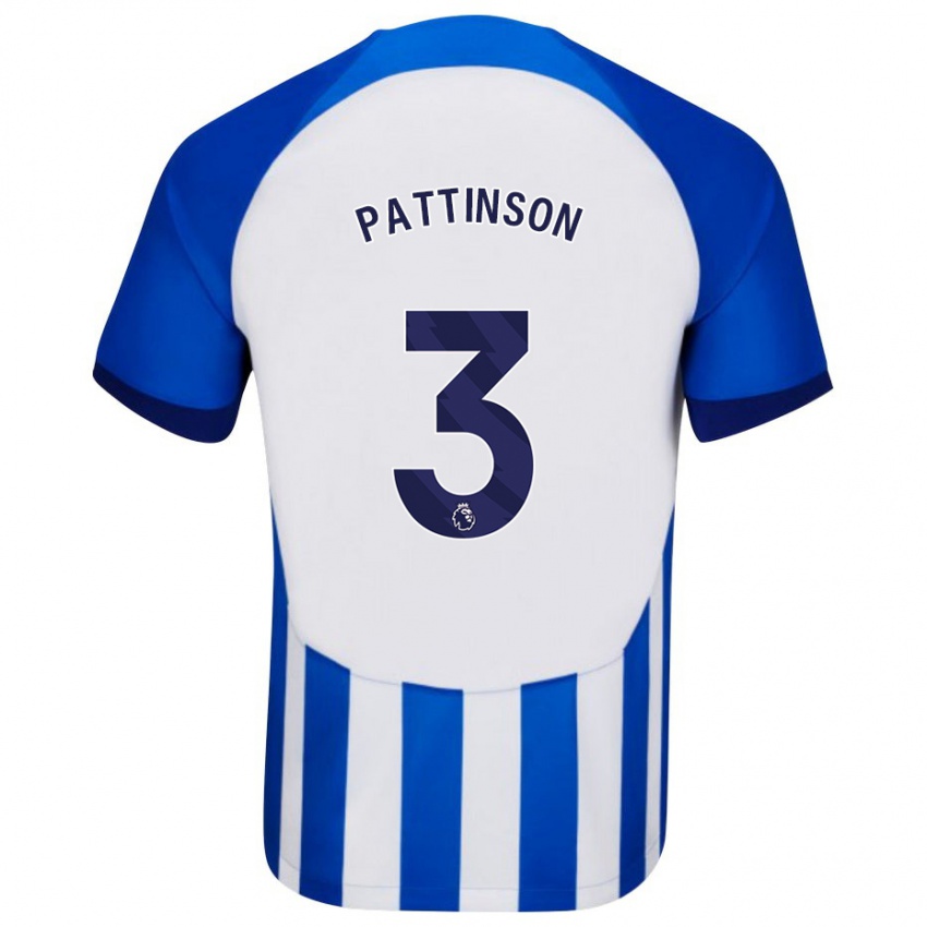 Herren Poppy Pattinson #3 Blau Heimtrikot Trikot 2023/24 T-Shirt Schweiz