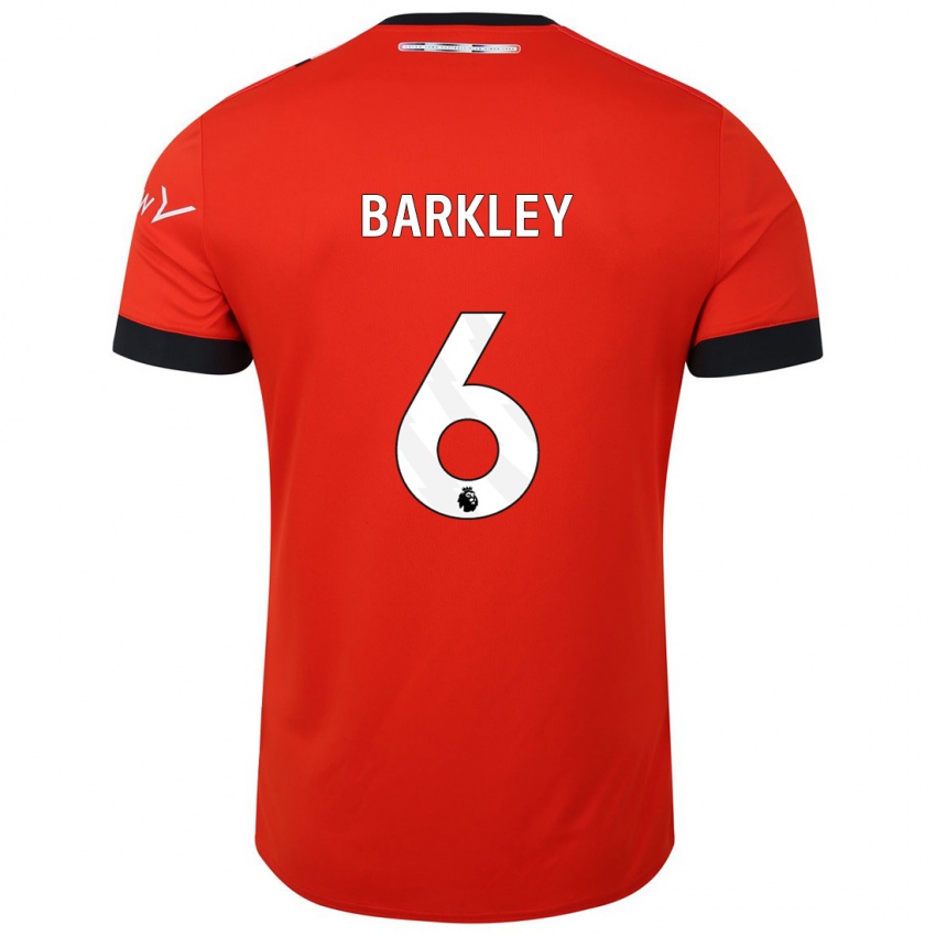 Homme Maillot Ross Barkley #6 Rouge Tenues Domicile 2023/24 T-Shirt Suisse