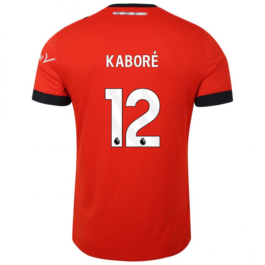Homme Maillot Issa Kabore #12 Rouge Tenues Domicile 2023/24 T-Shirt Suisse