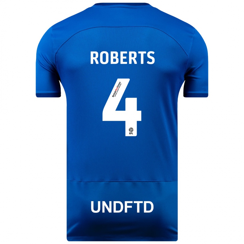 Herren Marc Roberts #4 Blau Heimtrikot Trikot 2023/24 T-Shirt Schweiz