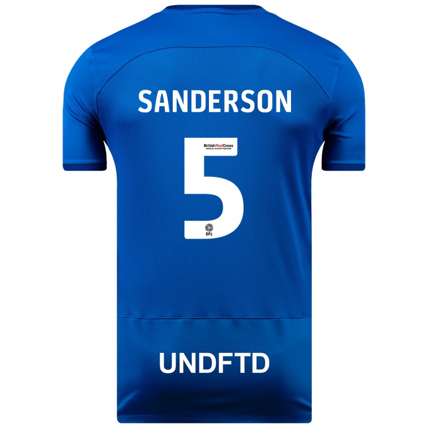Herren Dion Sanderson #5 Blau Heimtrikot Trikot 2023/24 T-Shirt Schweiz