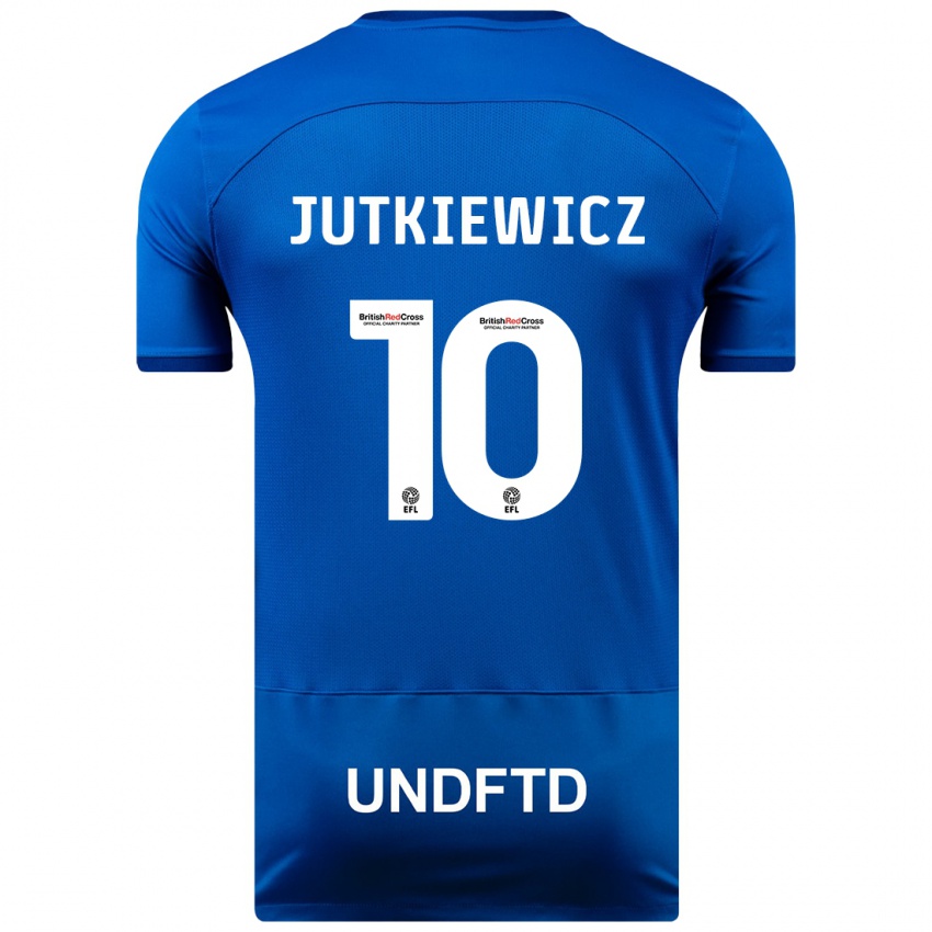 Herren Lukas Jutkiewicz #10 Blau Heimtrikot Trikot 2023/24 T-Shirt Schweiz