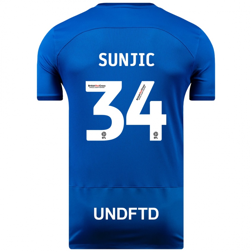 Herren Ivan Sunjic #34 Blau Heimtrikot Trikot 2023/24 T-Shirt Schweiz
