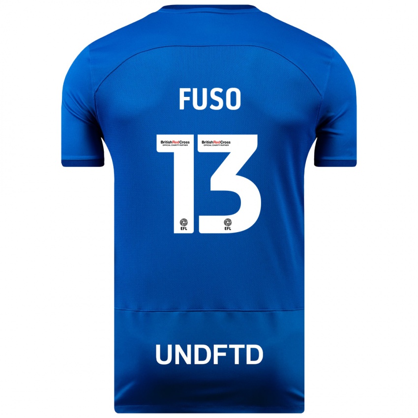 Homme Maillot Ivana Fuso #13 Bleu Tenues Domicile 2023/24 T-Shirt Suisse